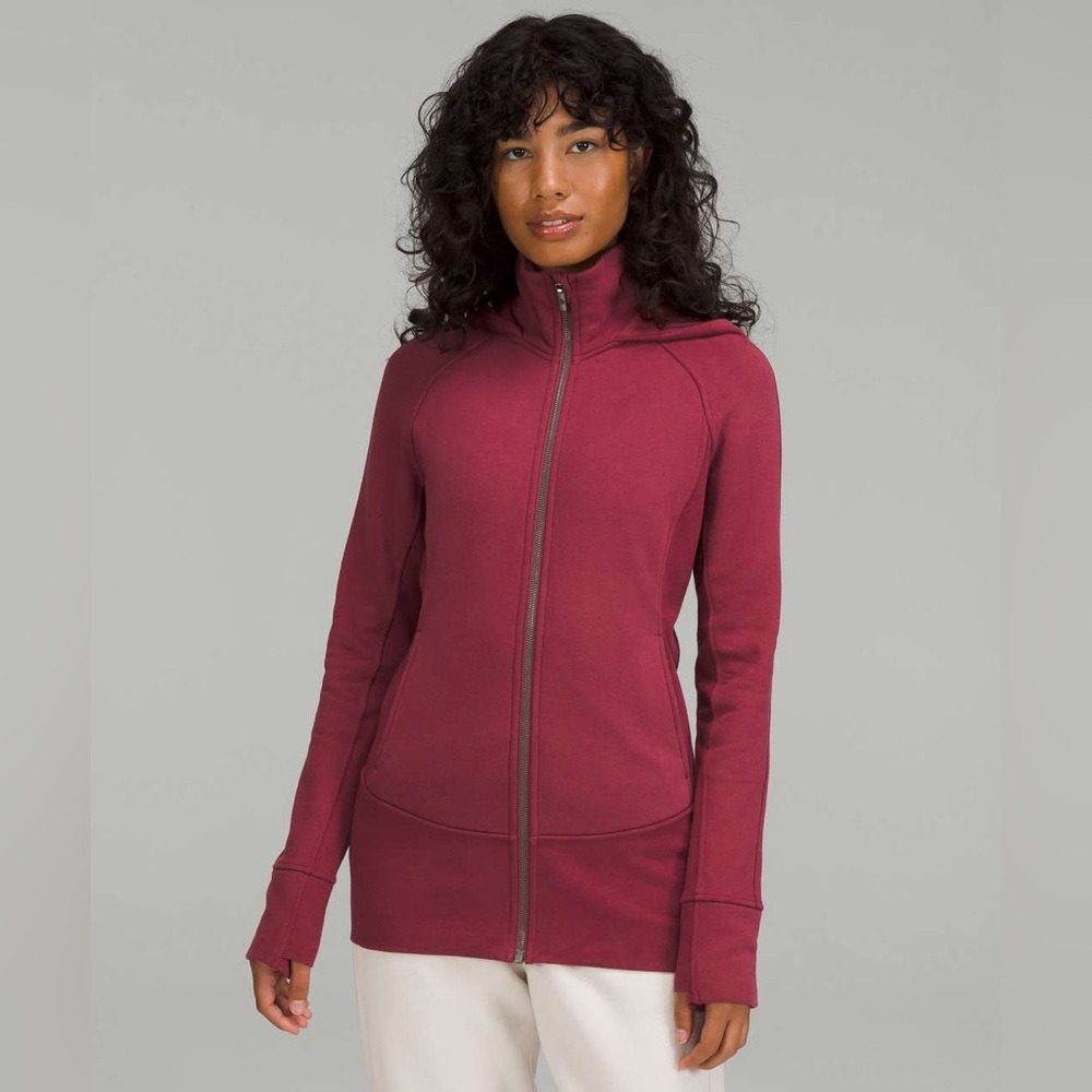 Lululemon Hooded Radiant Jacket – Size 10- Mulled Wine- EUC
